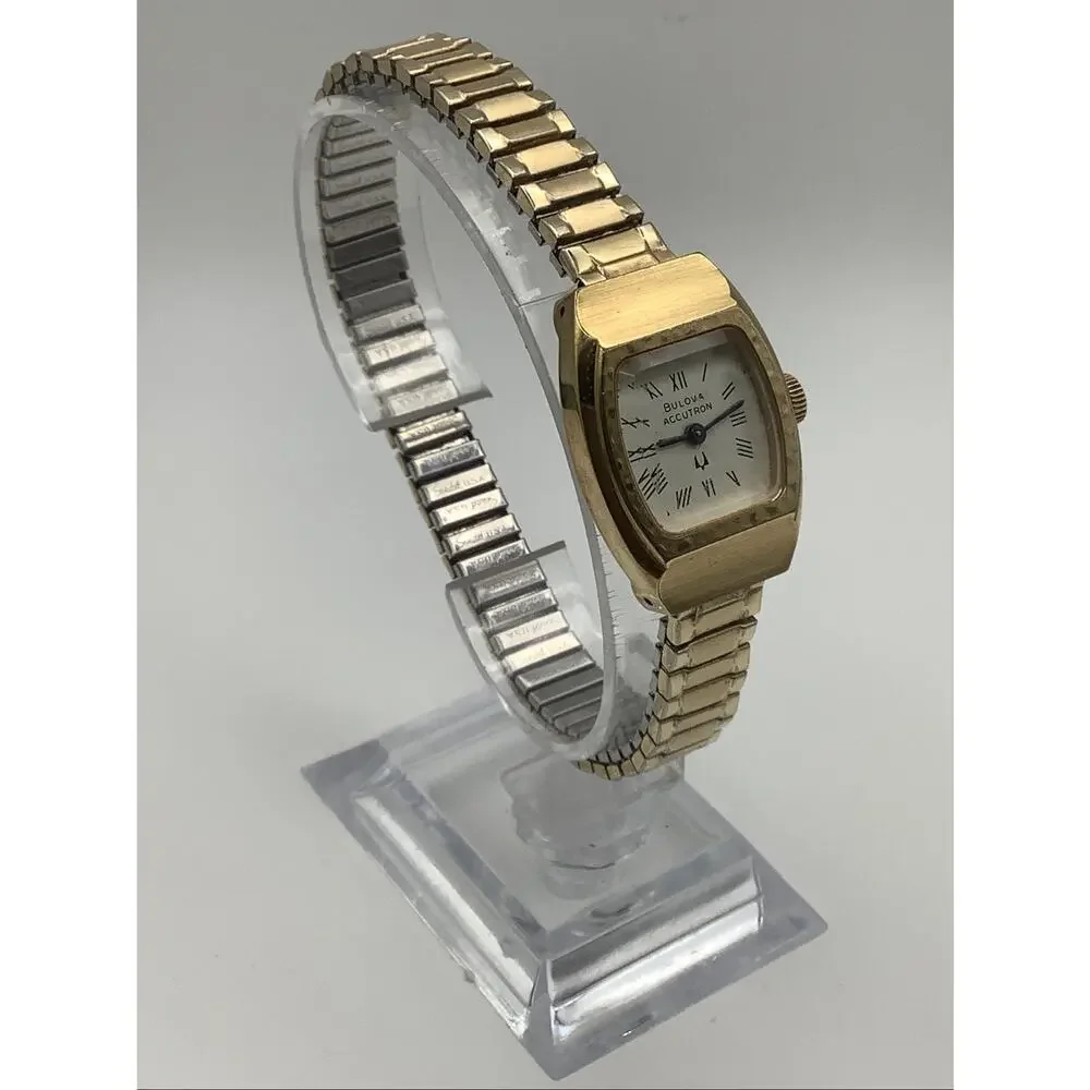 Vintage 1975 Bulova Accutron 218 Men's Gold Tone Watch